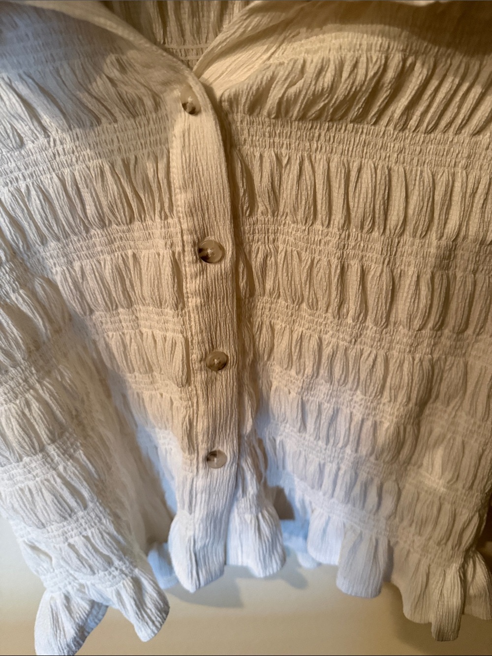 Anthropologie - Maeve - Smocked Button Down Top - Picture 3 of 10